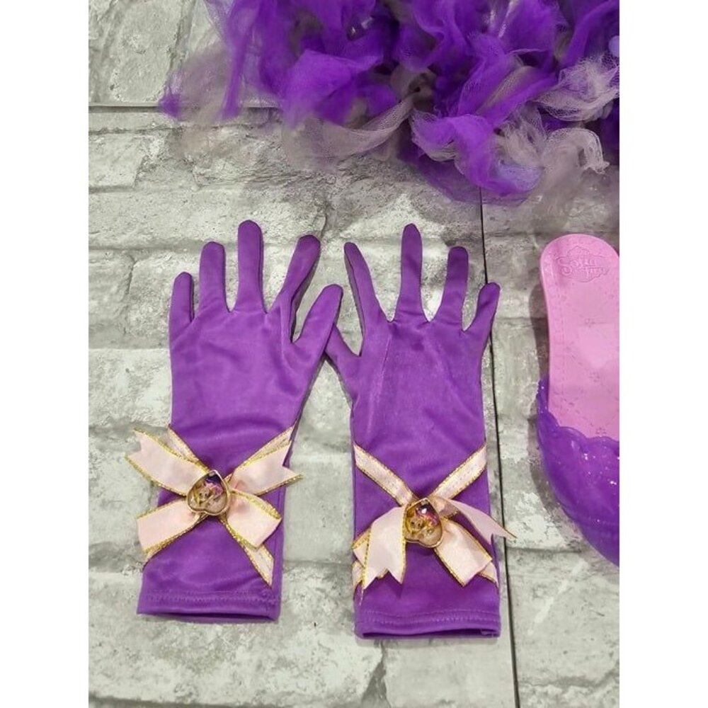 Girls Toddler Pretend Play Dress Up Set‎ Purple Hues Tutu, Tangled Gloves, Heels - Picture 3 of 8